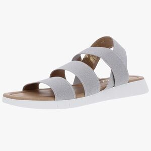 Kenneth Cole Reaction Women’s Mandi Elastic Silver Sandals Size 7
